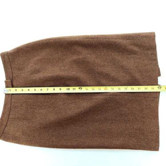 Lauren Ralph Lauren 100% Lambswool Brown Skirt Women's Sz 4 - Picture 13 of 13